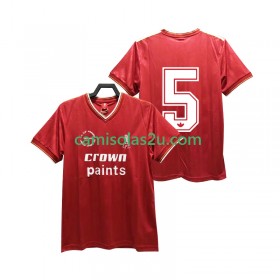 Camisolas de futebol Liverpool 5 1985 Retro Equipamento Principal 1986 Manga Curta